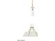 Elegant pendant lighting, with glass and metal fixtures, perfect for a dining room or kitchen at 22693 E Saddle Way, Queen Creek, AZ 85142