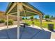 Park pavilion with picnic tables provides a shaded spot for outdoor dining and gatherings at 33224 N Cat Hills Ave, San Tan Valley, AZ 85144