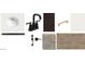 Bathroom elements showcase a white sink and surface, dark fixtures, and wooden-like floor at 7694 W Saddlehorn Rd, Peoria, AZ 85383