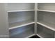 Walk-in pantry with ample shelving for optimal organization at 7694 W Saddlehorn Rd, Peoria, AZ 85383