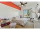 Bright bedroom with a charming decor and a cozy, colorful atmosphere at 7915 E Stonecliff Cir, Mesa, AZ 85207