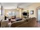 Inviting living room with plush seating, TV, and open layout for easy entertaining at 8500 E Southern Ave # 447, Mesa, AZ 85209