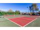 Well-maintained community pickleball courts offer an opportunity for recreation and social engagement at 8500 E Southern Ave # 447, Mesa, AZ 85209