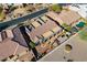 Aerial view of the backyard space and lush landscaping that enhances the property's appeal at 8541 E Canyon Estates Cir, Gold Canyon, AZ 85118