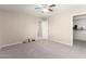 Bedroom with ceiling fan at 19061 N Toya St, Maricopa, AZ 85138