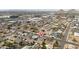 Aerial view of the property in a neighborhood with proximity to city and mountain views at 1909 N 74Th St, Scottsdale, AZ 85257