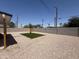 Low maintenance backyard featuring gravel, block wall, artificial turf, and new wood gate at 1909 N 74Th St, Scottsdale, AZ 85257