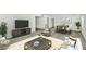 Inviting living room with modern furnishings, dining area, neutral tones, and stylish decor at 4743 W Laurel Ln, Glendale, AZ 85304