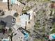 Expansive aerial view of a desert home featuring a pool, landscaping, and mountain views at 7532 N 23Rd St, Phoenix, AZ 85020