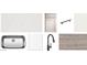 Kitchen samples with white quartz counters, shaker style cabinets, stainless sink, and modern faucet and tile at 7691 W Saddlehorn Rd, Peoria, AZ 85383