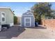 Backyard shed for extra storage with convenient access and surrounded by low-maintenance landscaping at 7807 E Main St # Cc-98, Mesa, AZ 85207