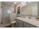 Bathroom showcasing a glass shower, stylish vanity, and ample lighting at 15327 E Thistle Dr, Fountain Hills, AZ 85268