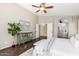 Comfortable bedroom featuring soft colors, stylish furnishings, and modern accents at 20640 N 100Th Ln, Peoria, AZ 85382