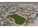 Expansive aerial view of a well-planned community with lush green spaces and manicured landscaping at 2923 E Preston St, Mesa, AZ 85213