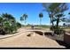 Paver patio with a fire pit and stunning views of the golf course at 3685 N 162Nd Ln, Goodyear, AZ 85395