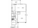 First-floor floor plan showcasing the layout of the kitchen, living, and bedroom areas at 43387 N Wollemi St, Queen Creek, AZ 85140