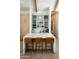 Home bar area with marble countertop and mint colored shelving at 6114 E Calle Del Norte --, Scottsdale, AZ 85251