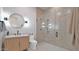 Stylish bathroom featuring a glass shower, contemporary vanity, and elegant fixtures at 6114 E Calle Del Norte --, Scottsdale, AZ 85251