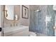 Elegant bathroom showcasing a stylish vanity, modern fixtures, and a glass-enclosed shower at 6114 E Calle Del Norte --, Scottsdale, AZ 85251