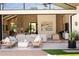Outdoor living space with elegant seating, lush landscaping at 6114 E Calle Del Norte --, Scottsdale, AZ 85251