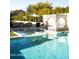 Inviting pool with a lounge area and modern gazebo-like structure perfect for relaxation and outdoor enjoyment at 6114 E Calle Del Norte --, Scottsdale, AZ 85251