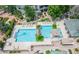 Stunning aerial view of community pool and courtyard at 101 N 7Th St # 137, Phoenix, AZ 85034