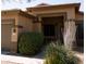 Close up front exterior of the single-story home featuring a two-car garage and desert landscaping at 13216 S 175 Dr, Goodyear, AZ 85338