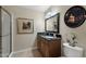 Bathroom with a framed mirror and shower at 2585 Leisure World --, Mesa, AZ 85206