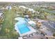 Aerial view of community pool and aquatic park at 8114 E Arlington Rd, Scottsdale, AZ 85250