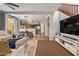 Spacious living area with open floor plan, flowing into the kitchen and dining space at 1059 S Cheshire Ln, Gilbert, AZ 85296
