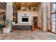 Reception area with stone columns, a tiled floor, and a decorative reception desk at 15046 W Cooperstown Way, Surprise, AZ 85374