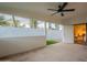Covered patio featuring a ceiling fan and view to the backyard at 15255 N 5Th Ln, Phoenix, AZ 85023