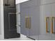 A close-up of the grey cabinets and golden hardware in the main bathroom at 25454 N 73Rd Ave, Peoria, AZ 85383