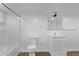 Bright bathroom featuring a bathtub-shower combo, new toilet, and modern vanity at 2650 W Union Hills Dr # 51, Phoenix, AZ 85027