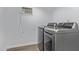 Modern laundry room featuring gray front load washer and dryer and neutral paint at 2650 W Union Hills Dr # 51, Phoenix, AZ 85027