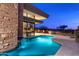 Inviting outdoor pool with a waterfall feature and desert views at 40478 N 108Th Pl, Scottsdale, AZ 85262