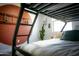 Close up of a bedroom featuring a comfortable bunk bed, modern design elements, and a cohesive color palette at 7531 E Billings St # 132, Mesa, AZ 85207