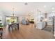 Spacious open concept living space featuring a dining area, living room, and modern kitchen at 804 E Palmaire Ave, Phoenix, AZ 85020