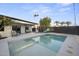 Private pool area with lush tropical landscaping, ideal for enjoying the outdoors at 8409 E Clarendon Ave, Scottsdale, AZ 85251