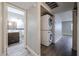 Hallway with laundry appliances and view of bathroom at 10411 N 11Th Ave # 28, Phoenix, AZ 85021