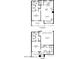 Detailed floor plan showcasing the layout of the first and second floors, including room dimensions and features at 11300 N Casa Dega Dr # 1058, Surprise, AZ 85388