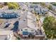 High aerial view of a neighborhood with well-maintained homes, driveways, and landscaping, offering a pleasing aesthetic at 1222 W Baseline Rd # 116, Tempe, AZ 85283