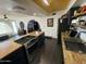 Kitchen view of butcher block counters, stainless appliances, and open shelving at 1340 E Townley Ave, Phoenix, AZ 85020