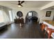 Open living space with stylish furnishings and architectural arched doorways at 1340 E Townley Ave, Phoenix, AZ 85020
