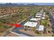 Aerial view of multi-Gathering home showcases unit's location in the complex and its surroundings at 14620 N Yerba Buena Way # D, Fountain Hills, AZ 85268