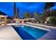 Private backyard pool with mature landscaping providing ample privacy at 15273 N 92Nd Pl, Scottsdale, AZ 85260