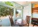 Bright breakfast nook with table, chairs and large windows that let in an abundance of natural light and views of the backyard at 15840 W Falcon Ridge Dr, Sun City West, AZ 85375