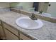 Bathroom close-up featuring a sink with countertop space, a mirror, and neutral decor at 16807 E Gunsight Dr # B18, Fountain Hills, AZ 85268