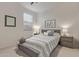 Bedroom featuring a queen sized bed, two nightstands, and art on the wall at 17796 W Sandy Rd, Goodyear, AZ 85338