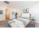 Serene main bedroom with a plush bed, soft lighting, and a tranquil ambiance for restful sleep at 2121 W Sonoran Desert Dr # 93, Phoenix, AZ 85085
